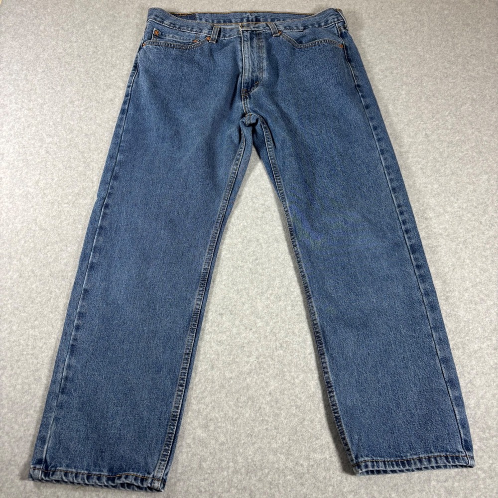 Levi's 505 Regular Fit Jeans Mens 36x29 Blue Medium Wash Straight Leg Denim
